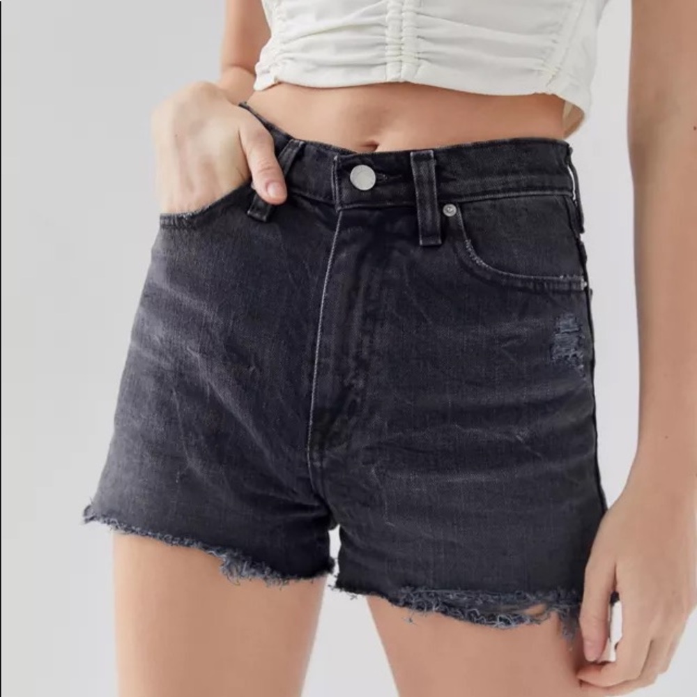 Urban Outfitters BDG Girlfriend High-Waisted Jean Shorts Black